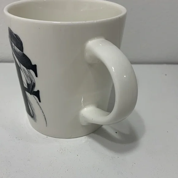 Williams Sonoma - Rory Dobner Fancy Flamingo Coffee Mug - monogram F - Picture 2 of 6